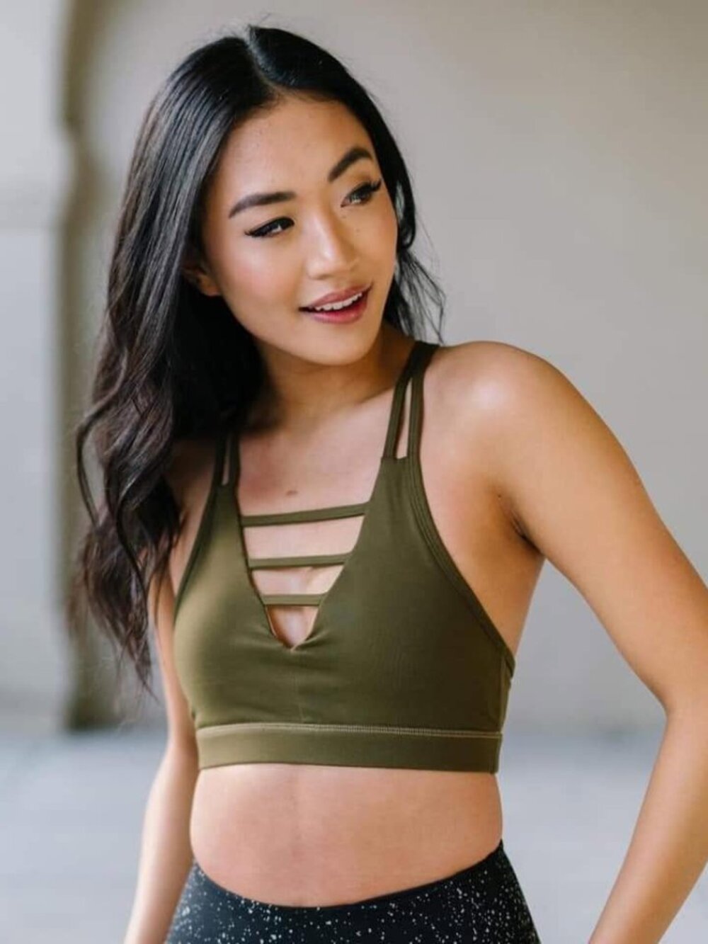 ZYIA Olive Grid Bra, NWT